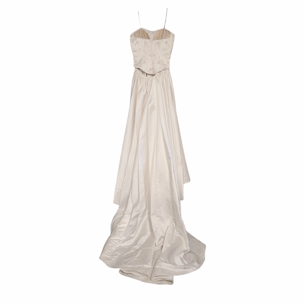 Cosmobella Off White Beaded Pearl Strap Wedding Dress 6 - Picture 9 of 15